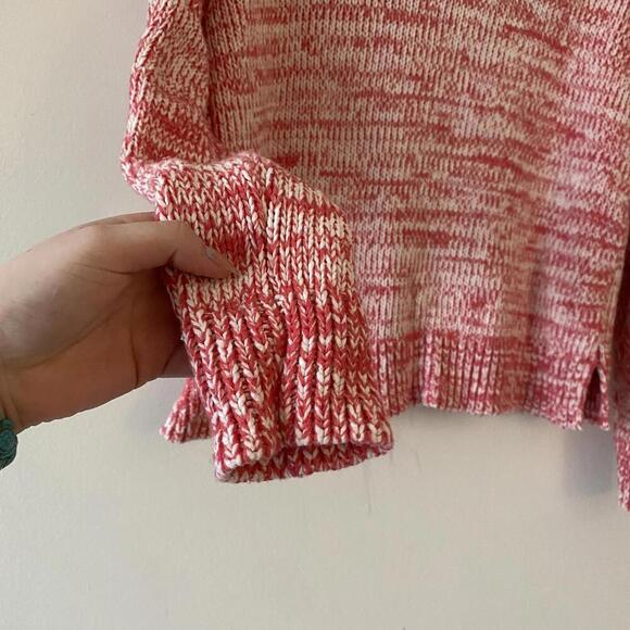 LUCKY BRAND pink and white pullover Crewneck sweater - Picture 3 of 6